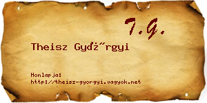 Theisz Györgyi névjegykártya