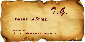 Theisz Györgyi névjegykártya